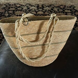 Straw Bucket tote or purse